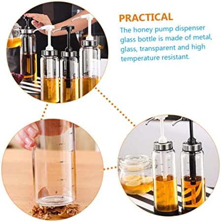 VOSAREA Honey Pump Dispenser Bottle for Honey Salt Sugar Pepper