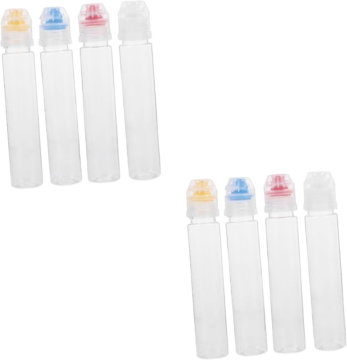 8 Pcs Mini Squeeze Condiment Bottles PET Ketchup Honey Oil Squeeze Containers