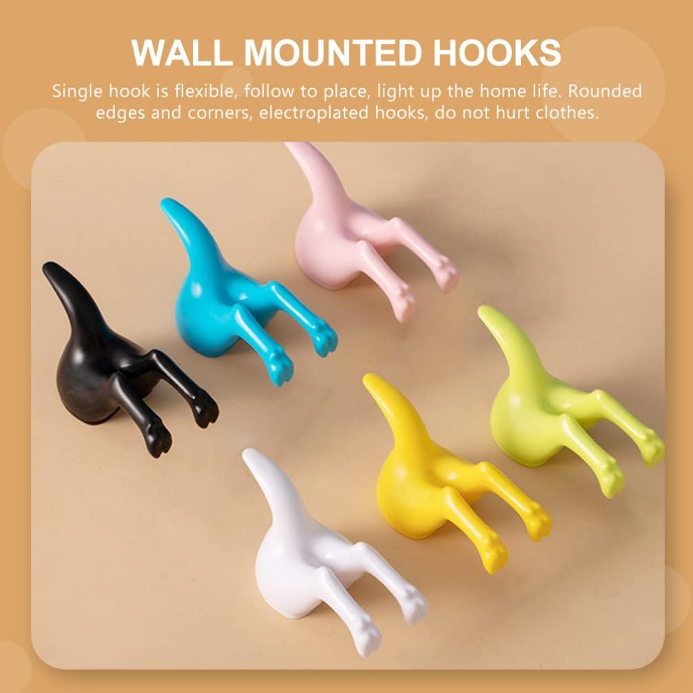 Cabilock 5pcs White Tail Decorative Hooks