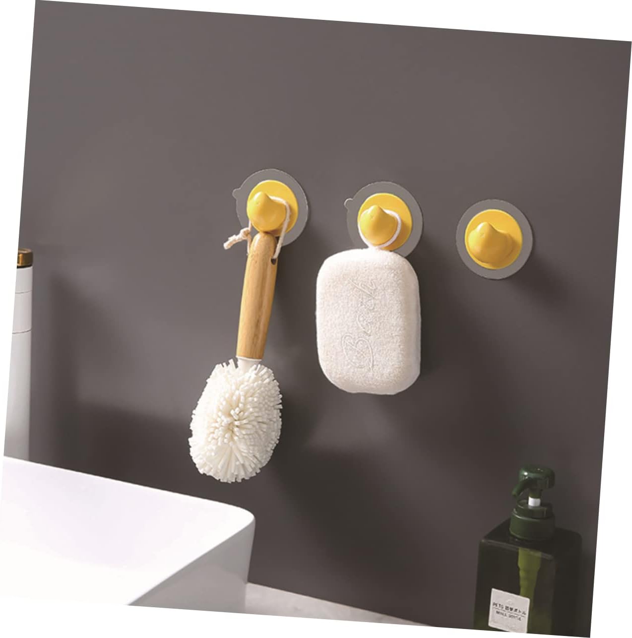 TIDTALEO 4pcs Seamless Hooks Wall Decor Bath Hook