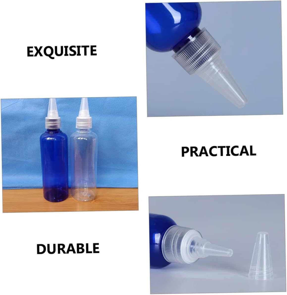 DECHOUS 10 Pack Plastic Condiment Squeeze Bottles for Ketchup Mustard Dressing