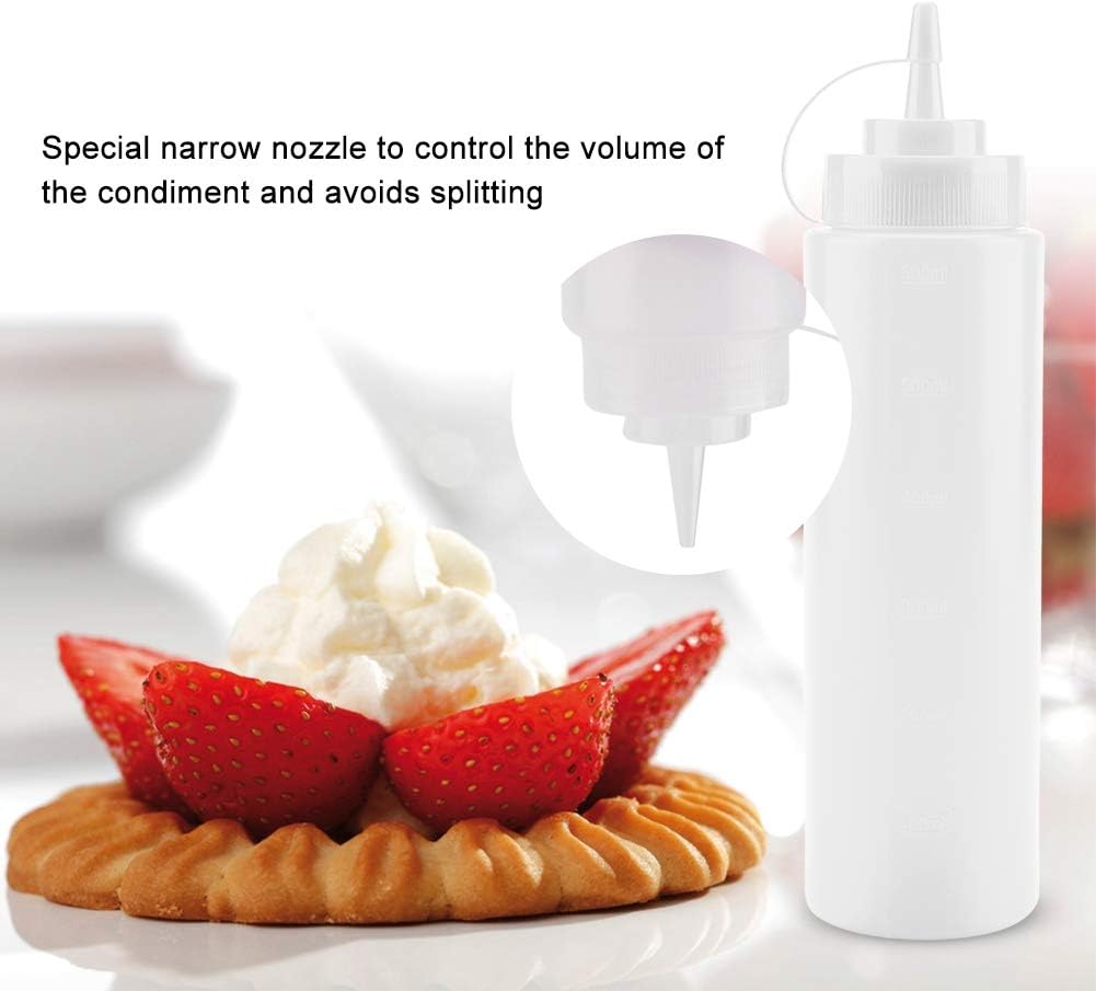 Agatige 24oz Plastic Squeeze Bottles with Lids 10pcs Set
