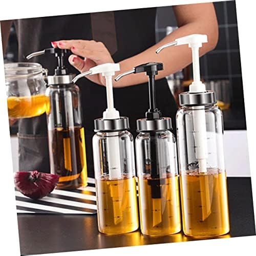 DECHOUS 500ml Glass Honey Pot Pump for BBQ and Indoor Events