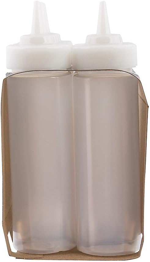 Tablecraft Wide Natural 12 Oz Squeeze Dispenser - 6PK