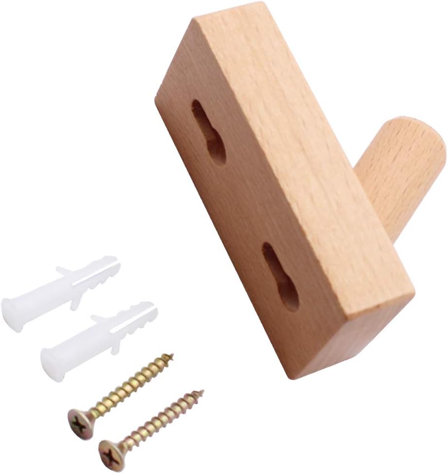 Gullor 2 PCS Beech Wooden Coat Hooks