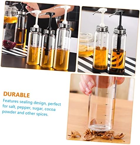 DECHOUS 500ml Glass Honey Pot Pump for BBQ and Indoor Events