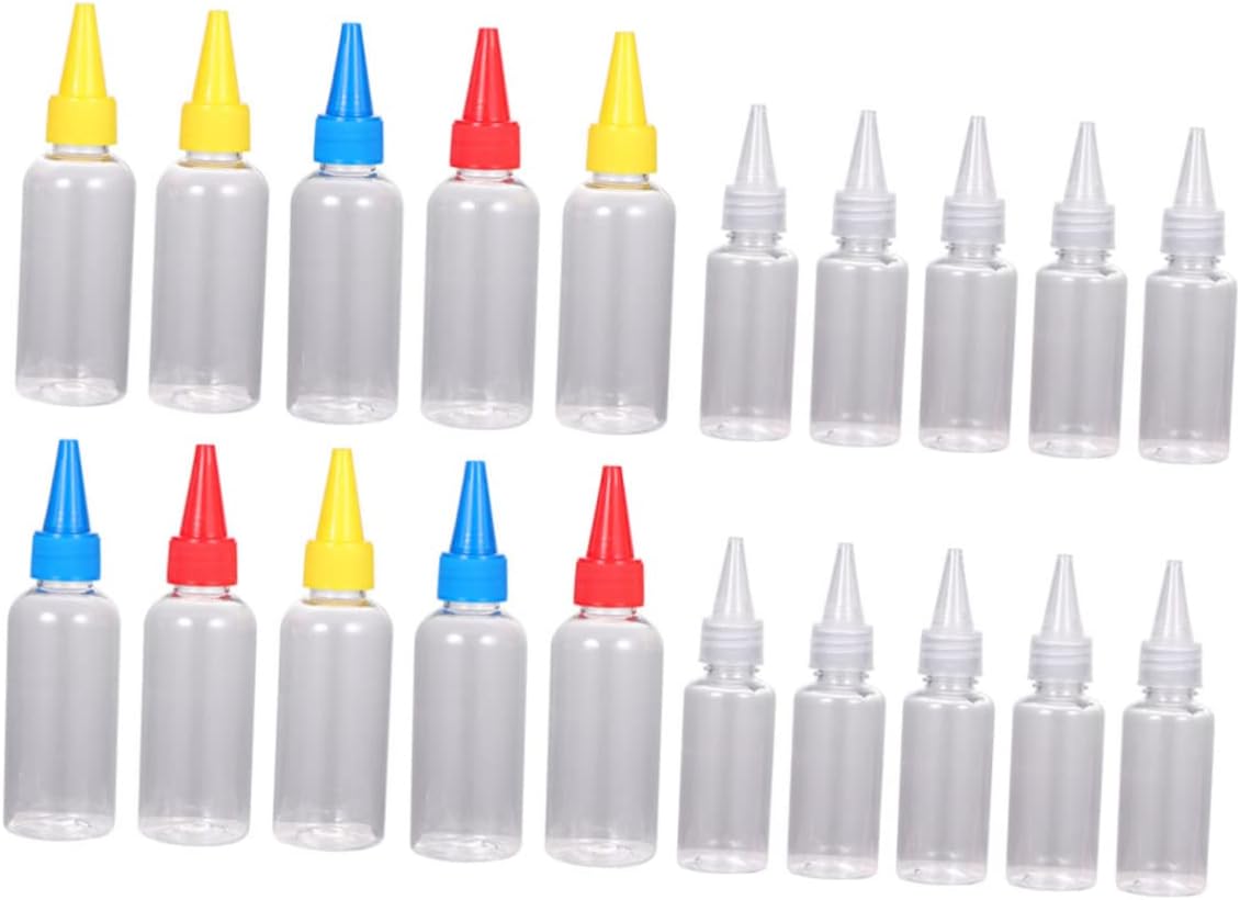 PRETYZOOM 20pcs Condiment Squeeze Bottles with Lids 1
