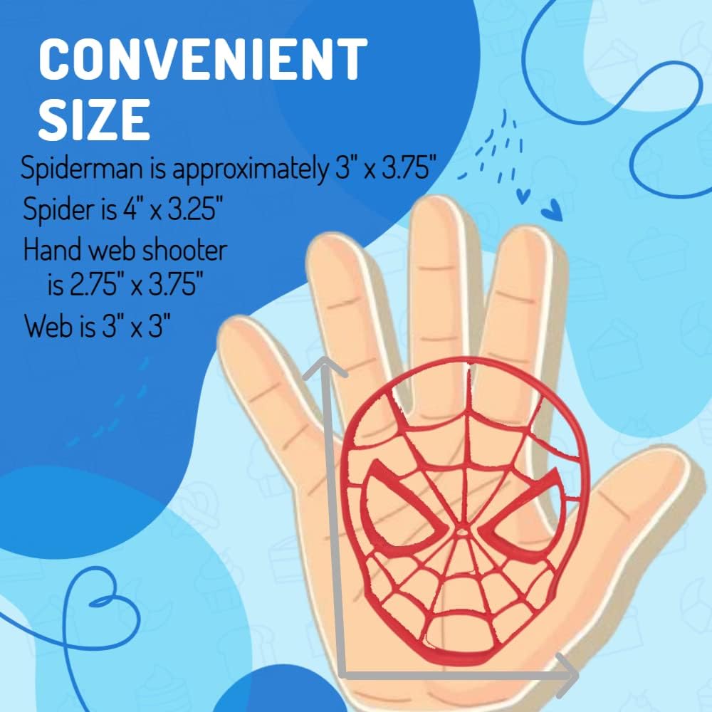 Hearts Treasure Spiderman Cookie Cutters 4 Pack