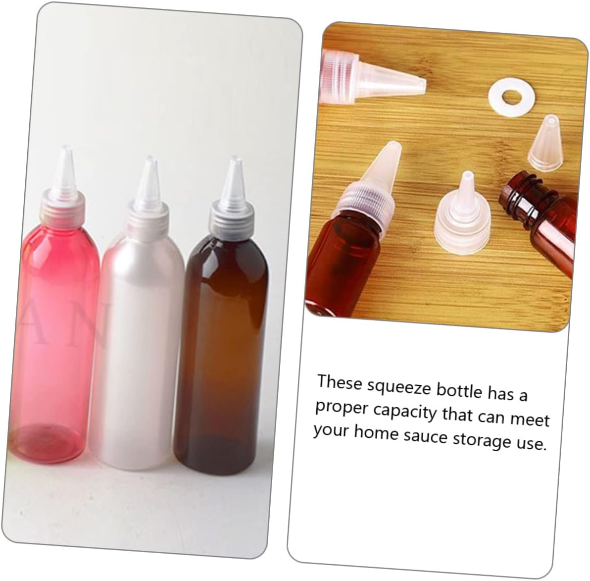 COLLBATH 250ml Condiment Squeeze Bottles Set