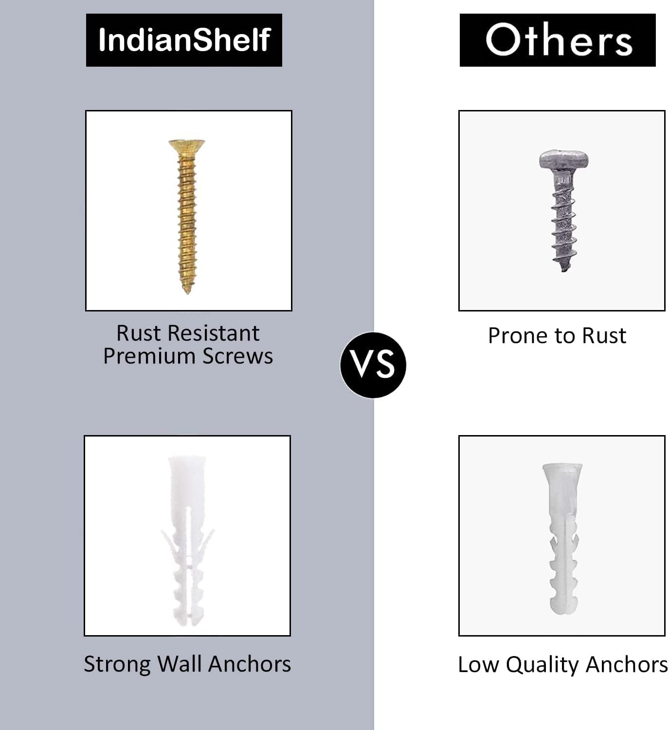Indian Shelf 3 Piece Elephant Wall Hook Set 1