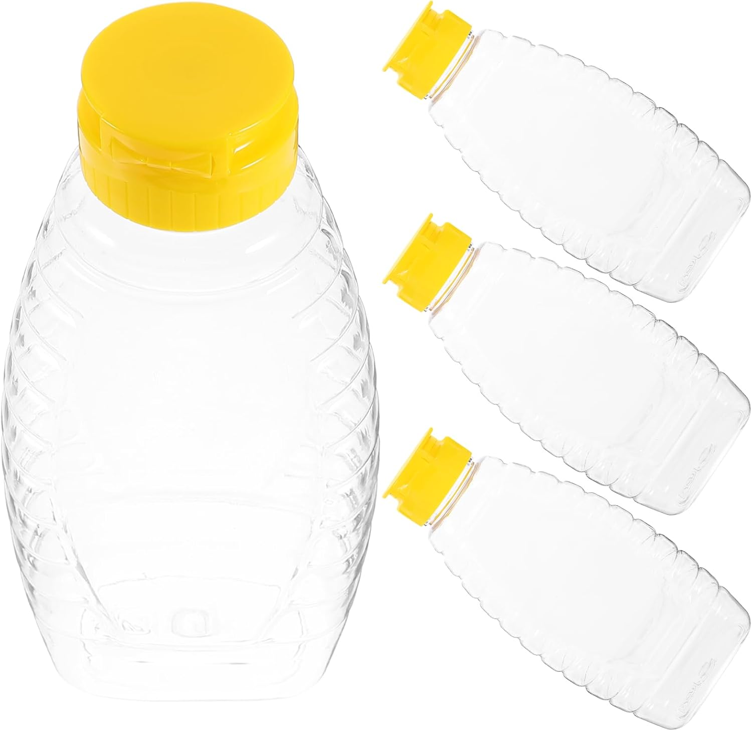 18Oz Squeeze Honey Jars with Flip Lids - 4 Pack