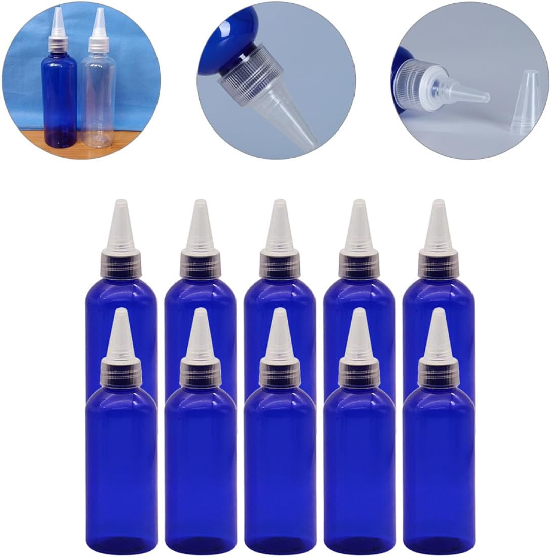 10pcs Plastic Condiment Squeeze Bottles for Sauces and Hair Dye