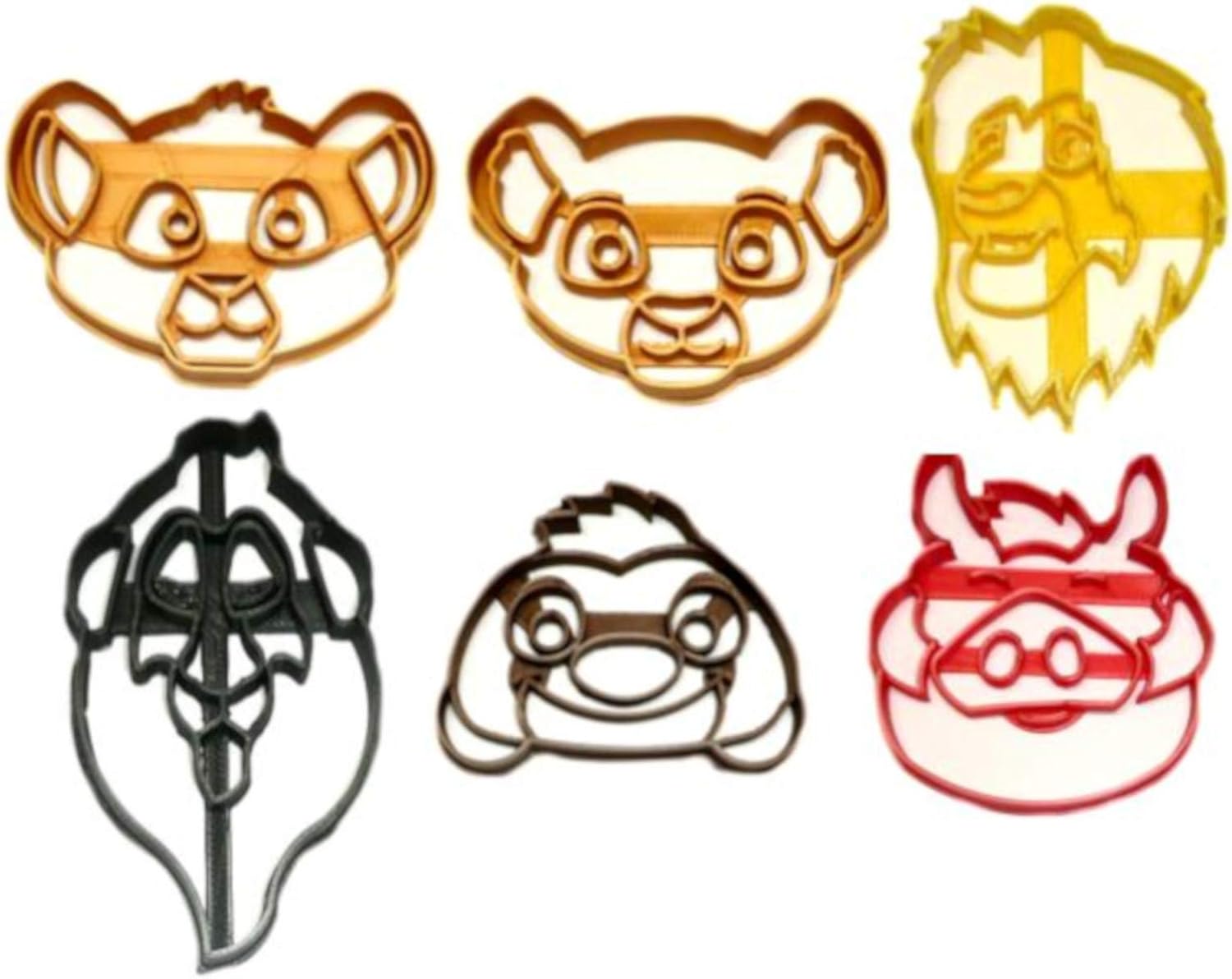 Lion King Cookie Cutters Set of 6 Made in USA