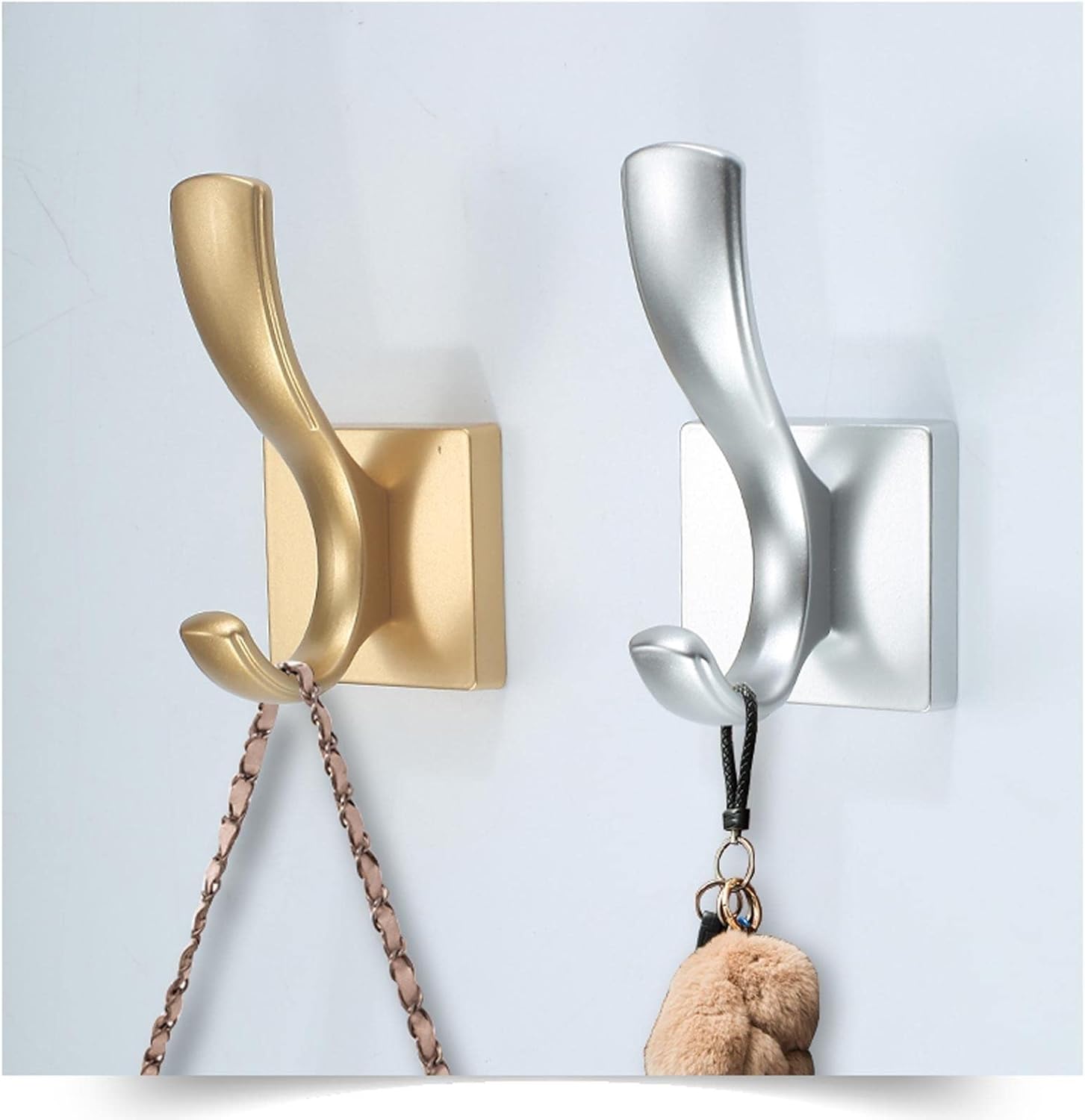 5-Piece Gold Wall Mounted Coat Hook Rack