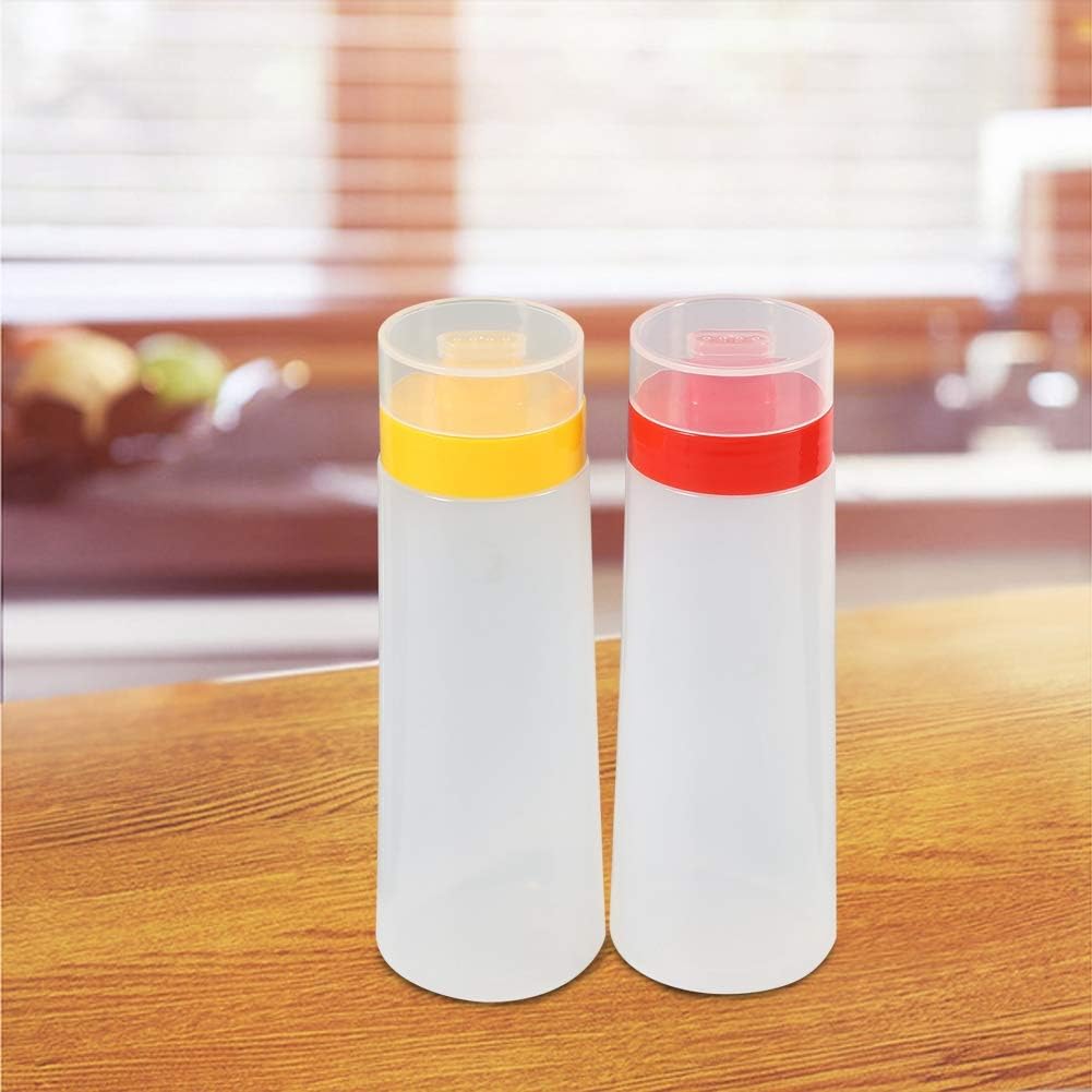 Agatige 10oz Ketchup Squeeze Bottles with 4 Holes and Leak Proof Flip Lid