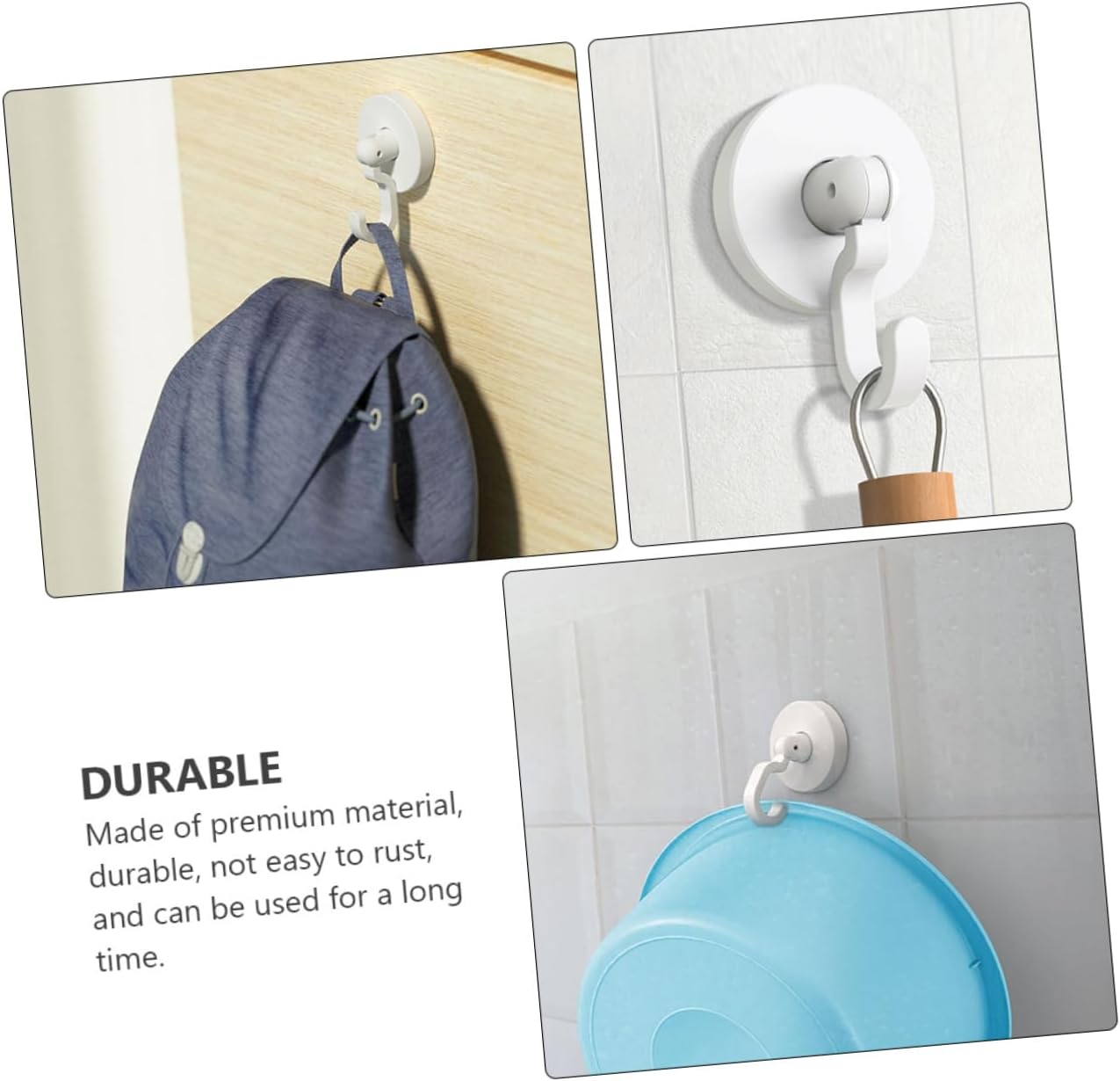 ABOOFAN Strong Self-Adhesive Wall Hooks No Nails 1