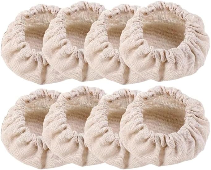 BSL 8-Pack Sourdough Starter Jar Cloth Covers Reusable