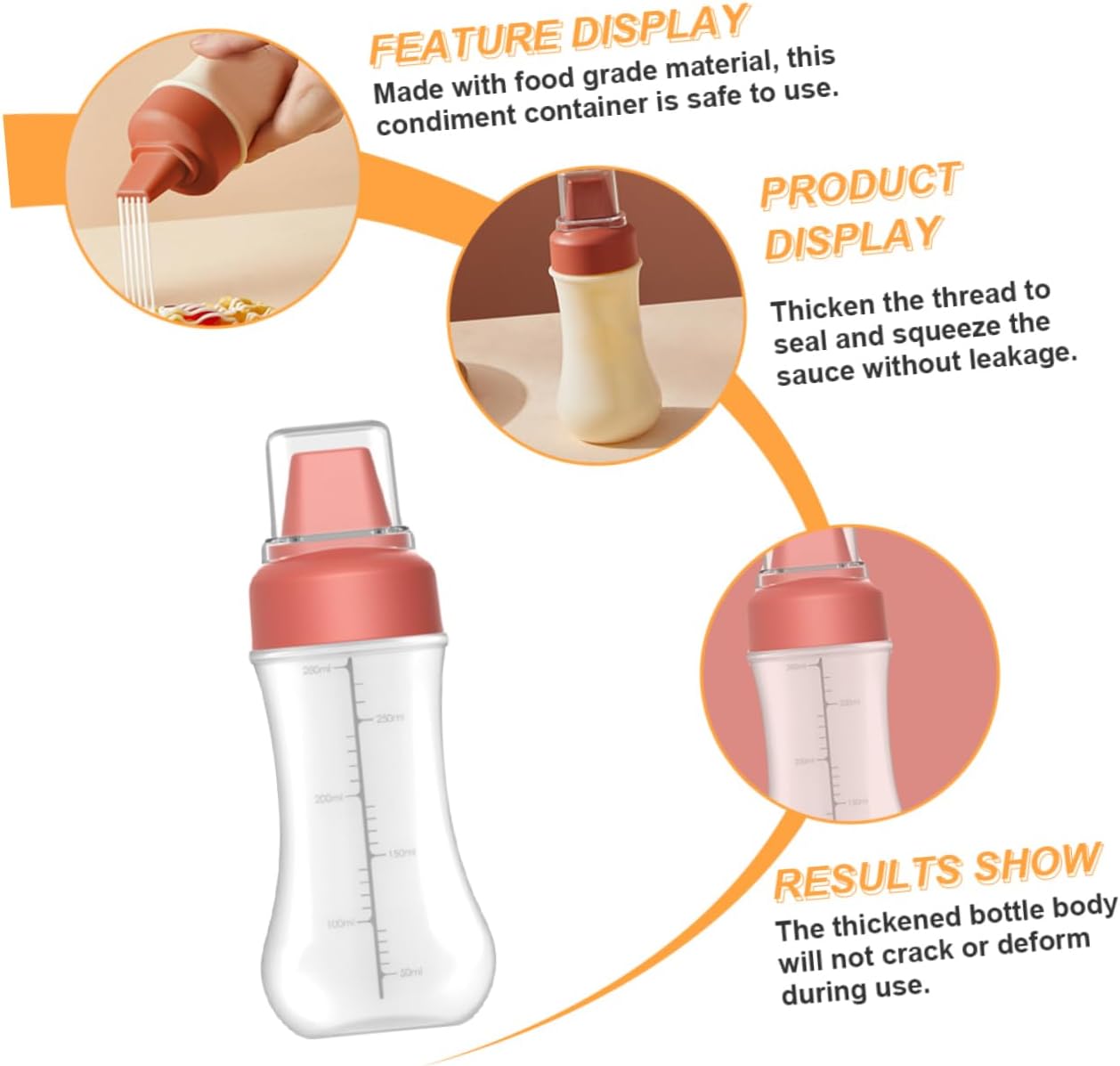 SHOWERORO Squeeze Bottles for Condiments and Sauces 1