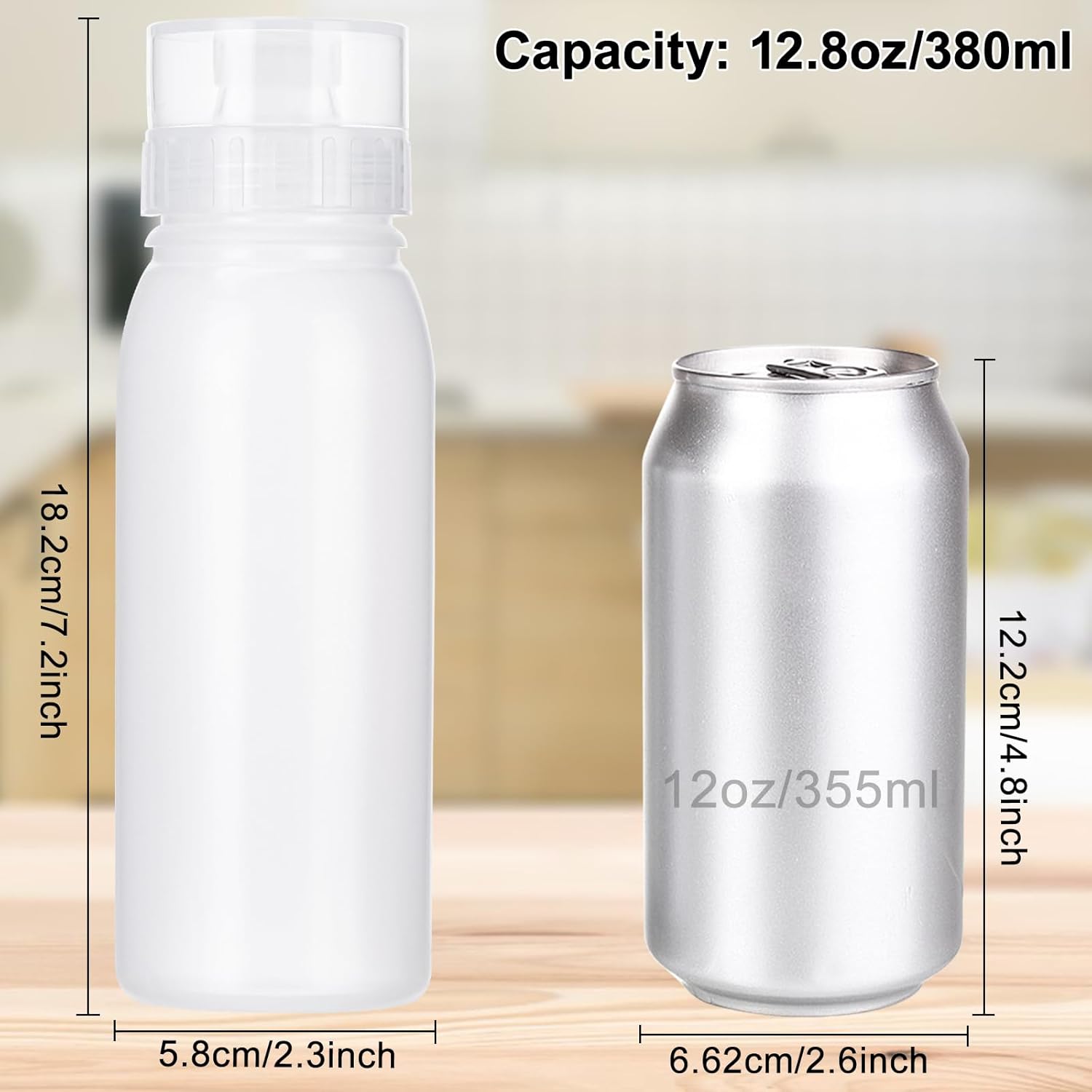 Uceoo 4 Pack Porous Squeeze Bottles with 5 Nozzles and 4 Funnels