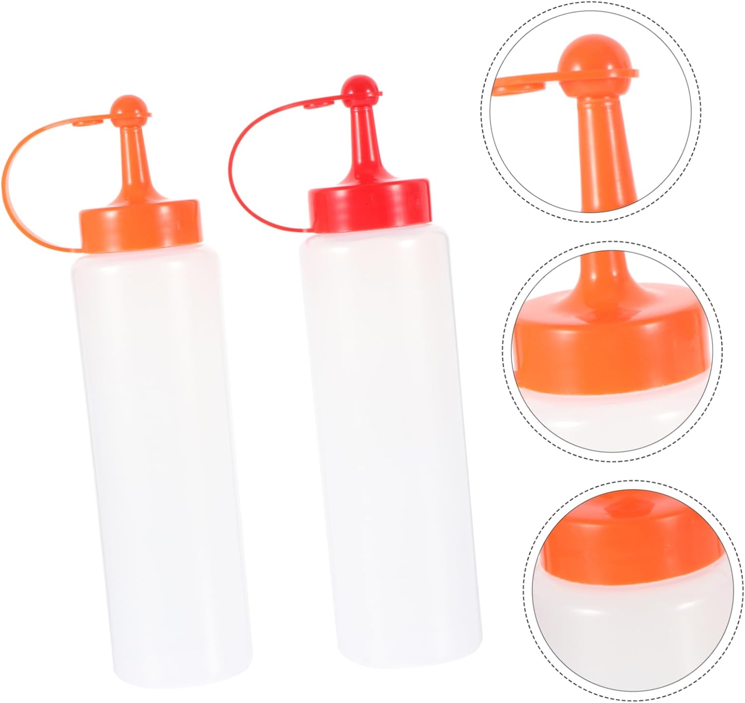 2PCS Salad Dressing Squeeze Bottles with Lids