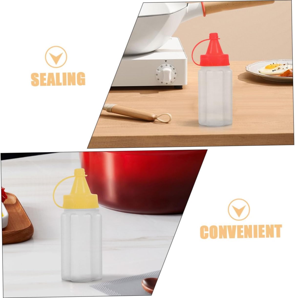 Mini Condiment Bottles Leak-Proof Portable Sauce Containers