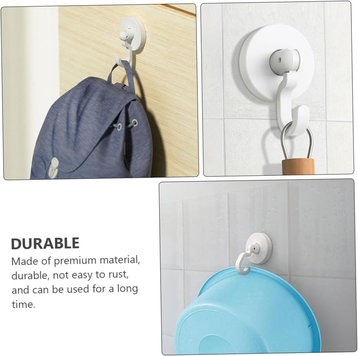Cabilock Strong Adhesive Hook for Bathroom and Kitchen Use