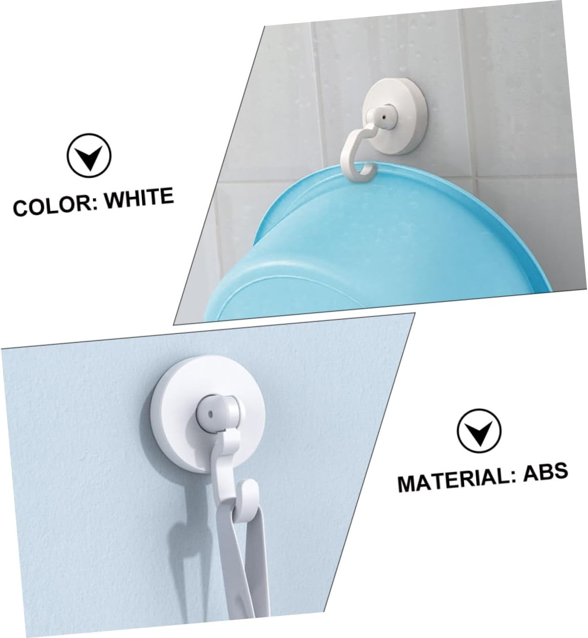 HEALLILY Strong Adhesive Wall Hooks for Kitchen and Door