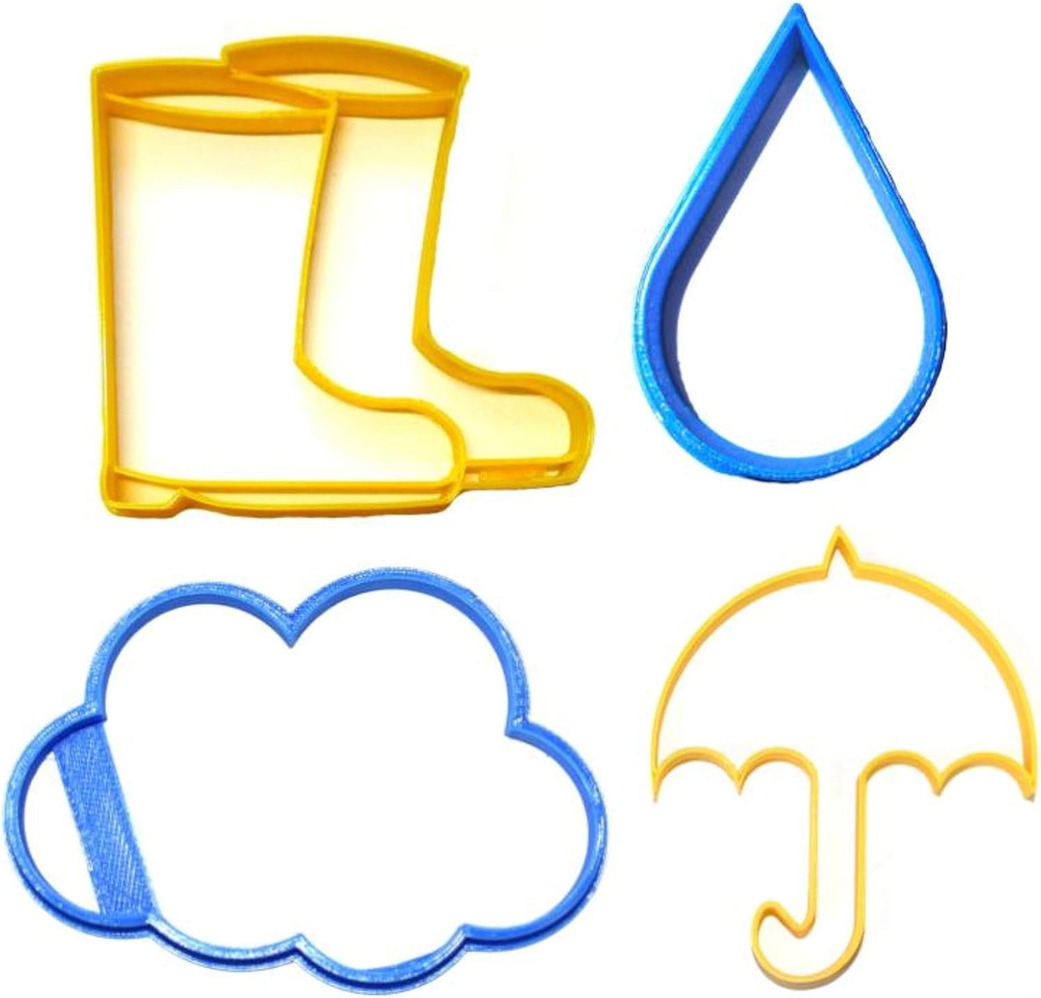 YNGLLC Rain Boot Umbrella Cookie Cutter Set of 4 1