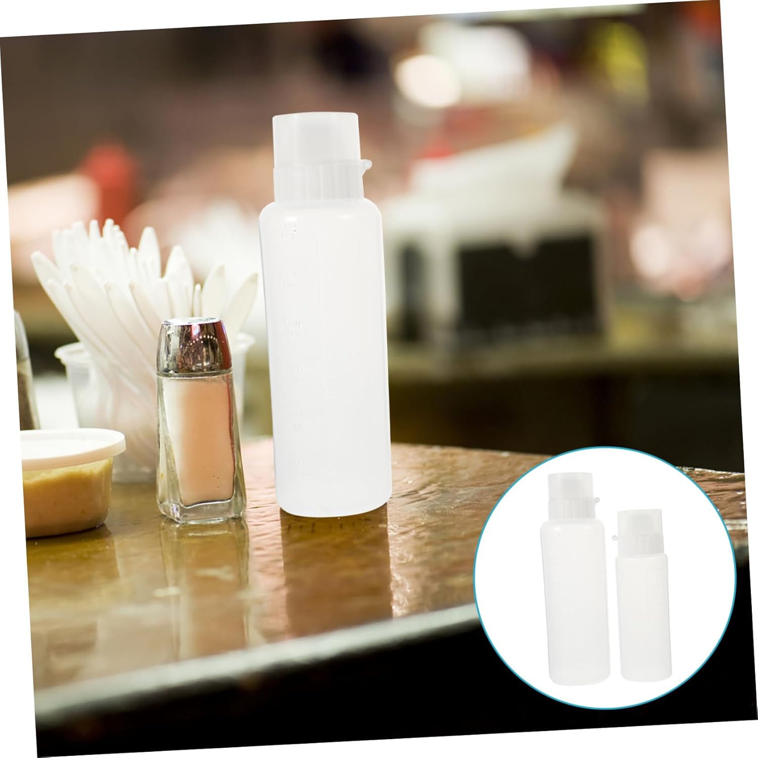 5-Hole Condiment Squeeze Bottles Leakproof Easy to Clean Kitchen