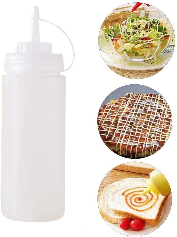 SHAPERME 240ml Squeeze Bottles for Condiments