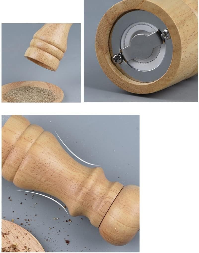 HXDMY 10 Inch Oak Pepper Mill Adjustable Coarse