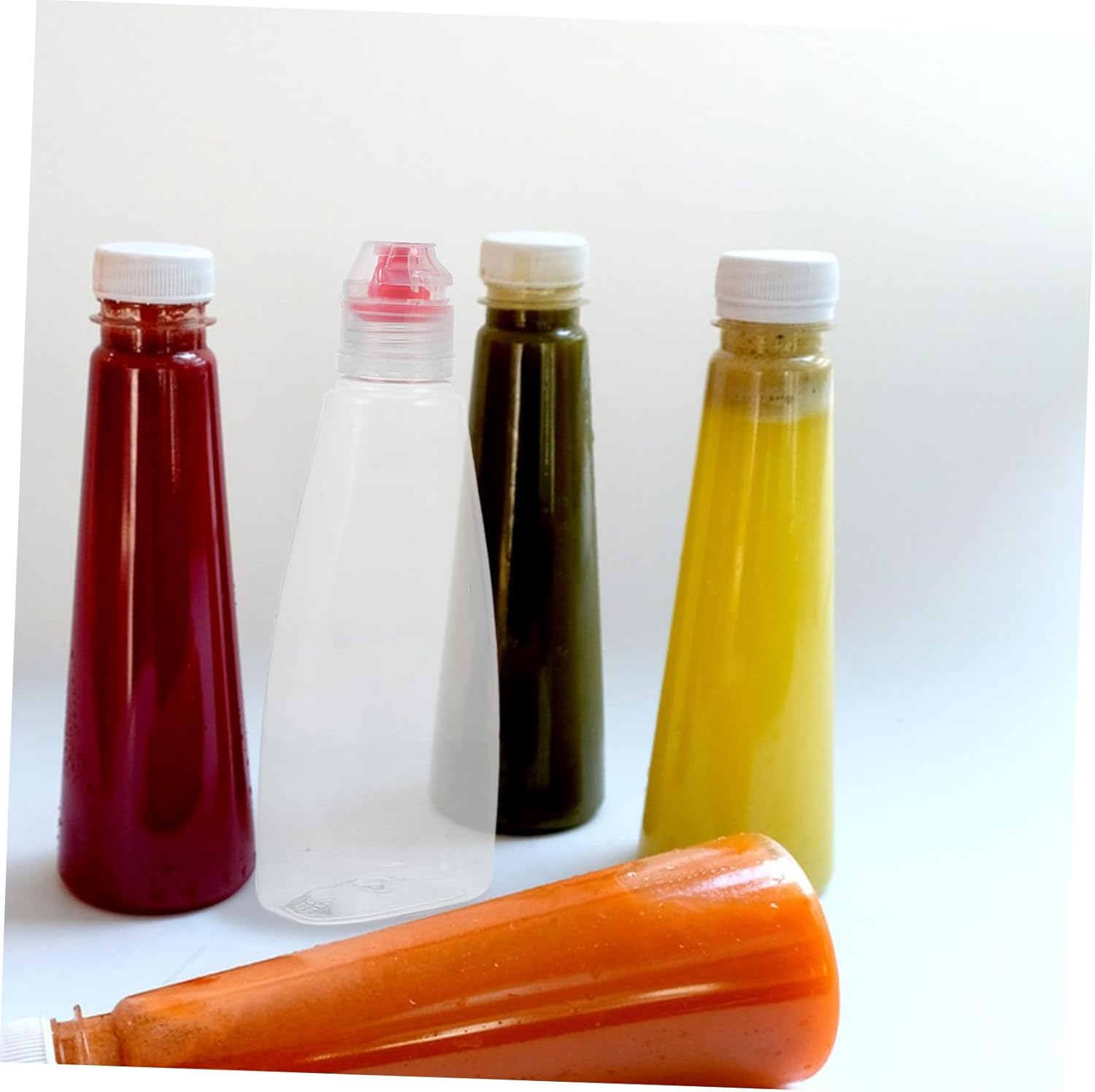 CHILDWEET 12 Pcs PET Condiment Squeeze Bottles