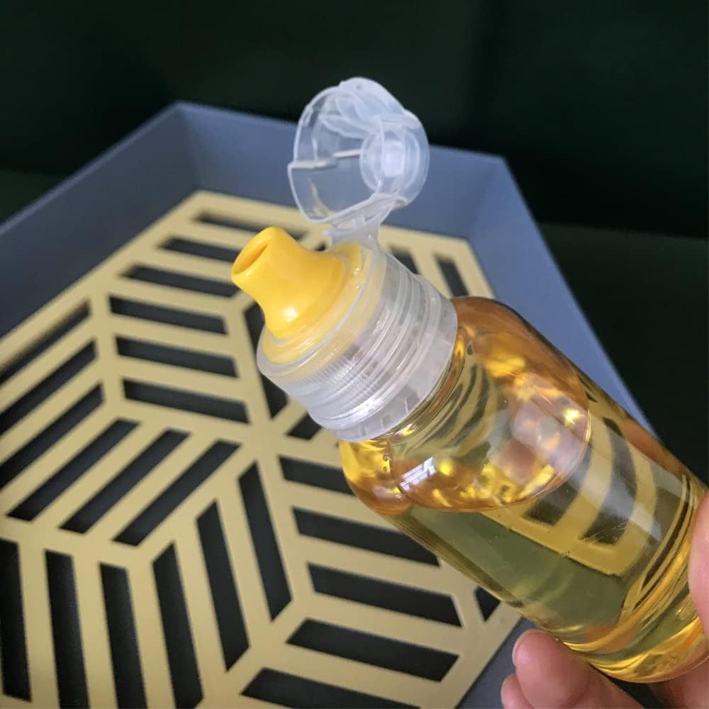 ZAYOIZY 4pcs Mini Honey Squeeze Bottles with Flip Top