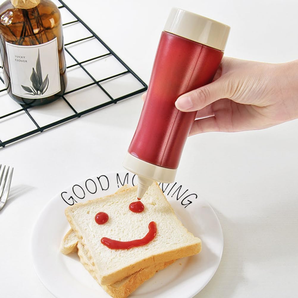 PRETYZOOM 350ml Reusable Condiment Squeeze Bottles