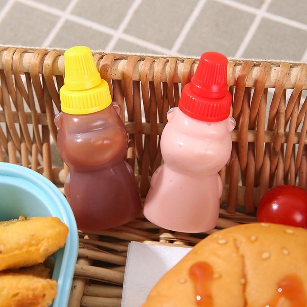 MAGICLULU 8pcs Bear Shape Condiment Squeeze Bottles