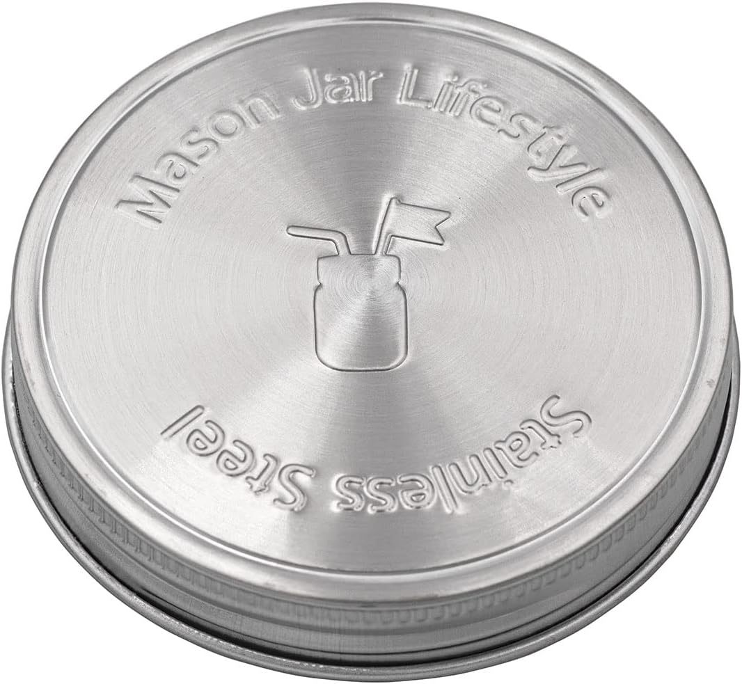 Mason Jar Lifestyle 5 Pack Heavy Duty Lids with Silicone Liners