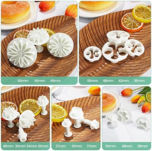 NUOMI Cookie Mold Presses Mooncake Mold Fondant Stamps Set of 33
