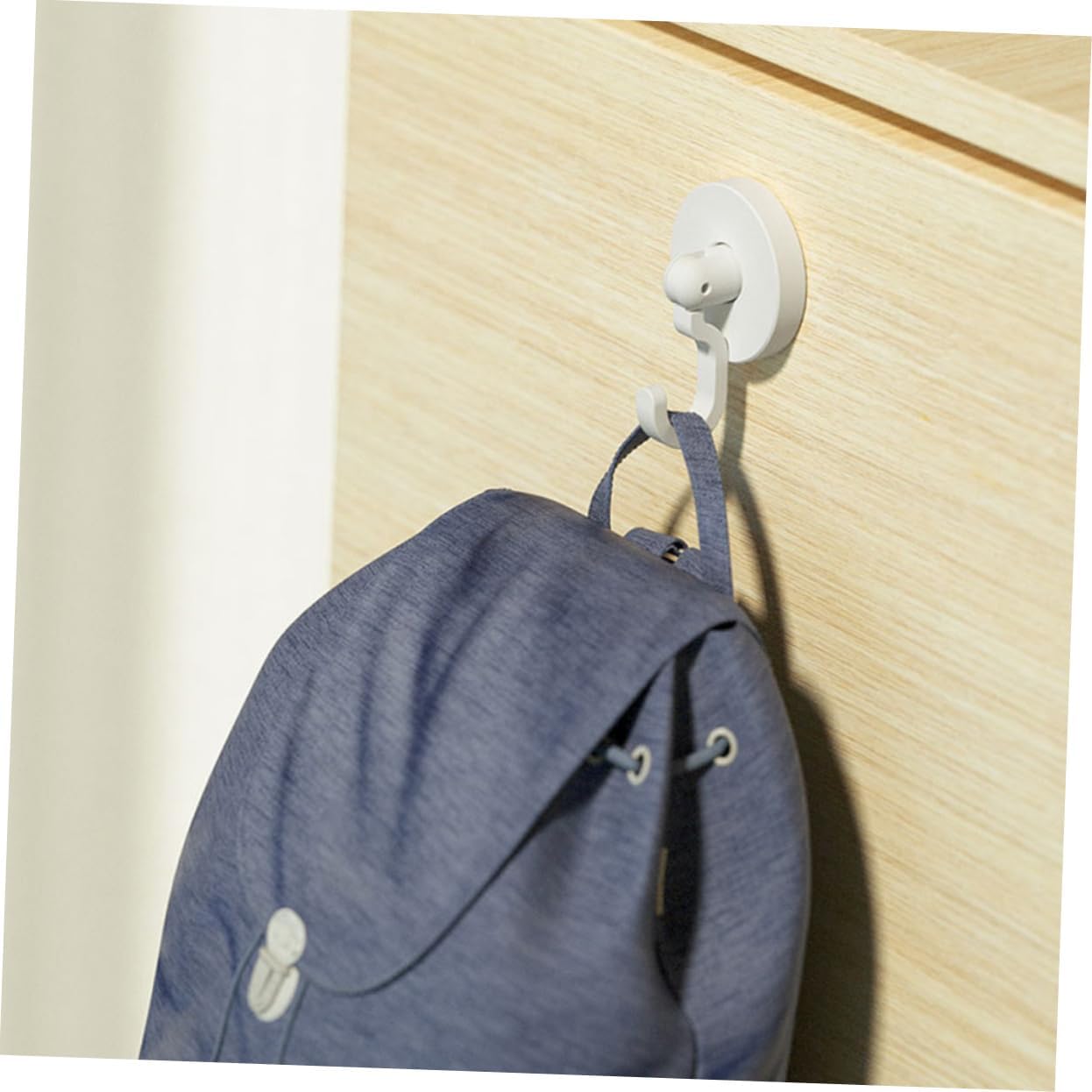 GLEAVI 3pcs Self-Adhesive Bathroom Door Hooks