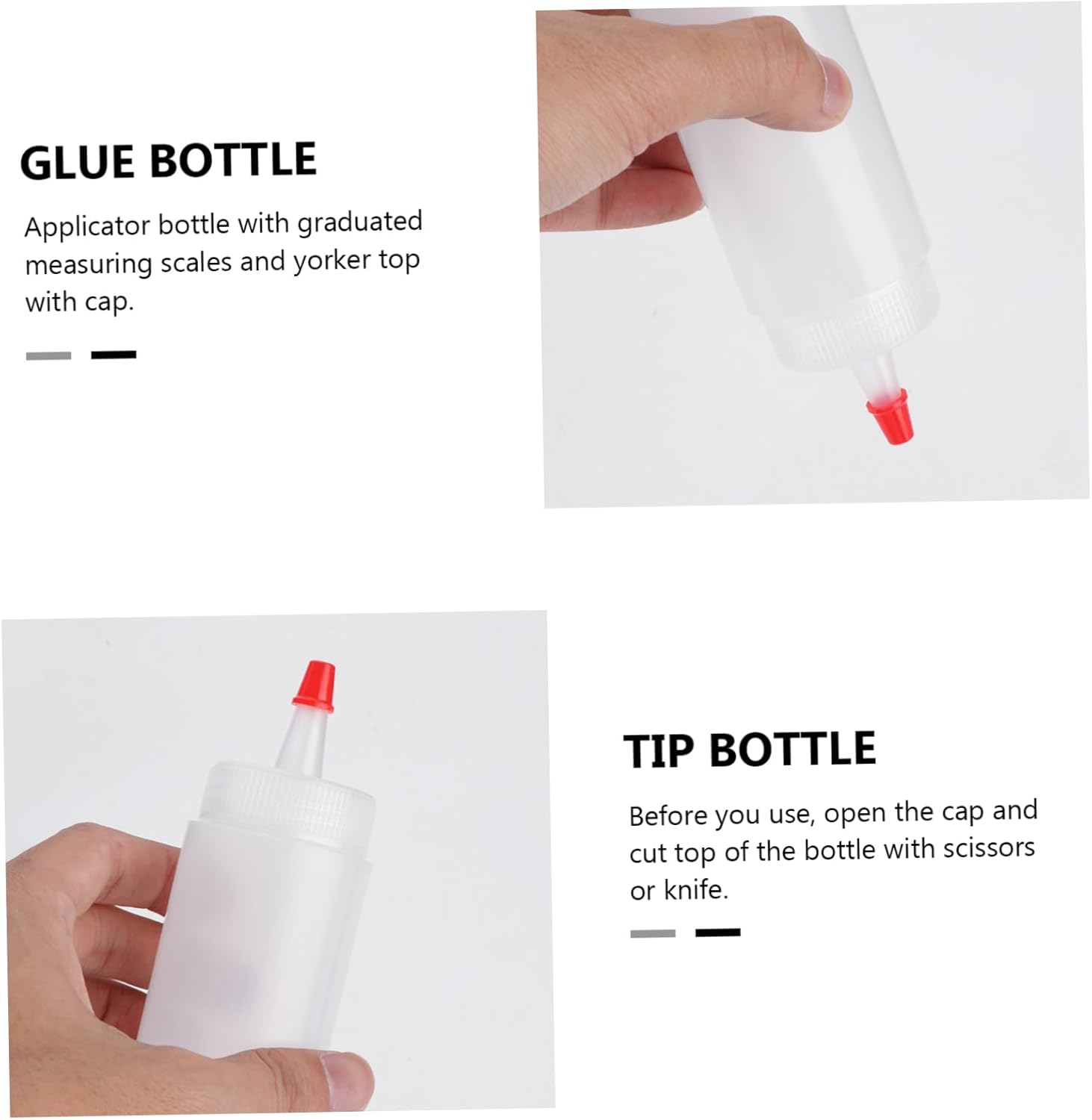 DECHOUS 18 Pcs Squeeze Glue Bottles 4oz