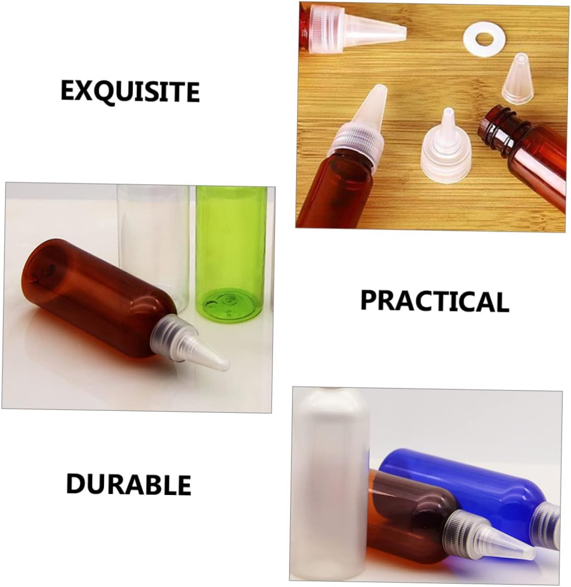 10pcs Sauce Squeeze Bottles with Lids for Ketchup Salad Dressing and Condiments