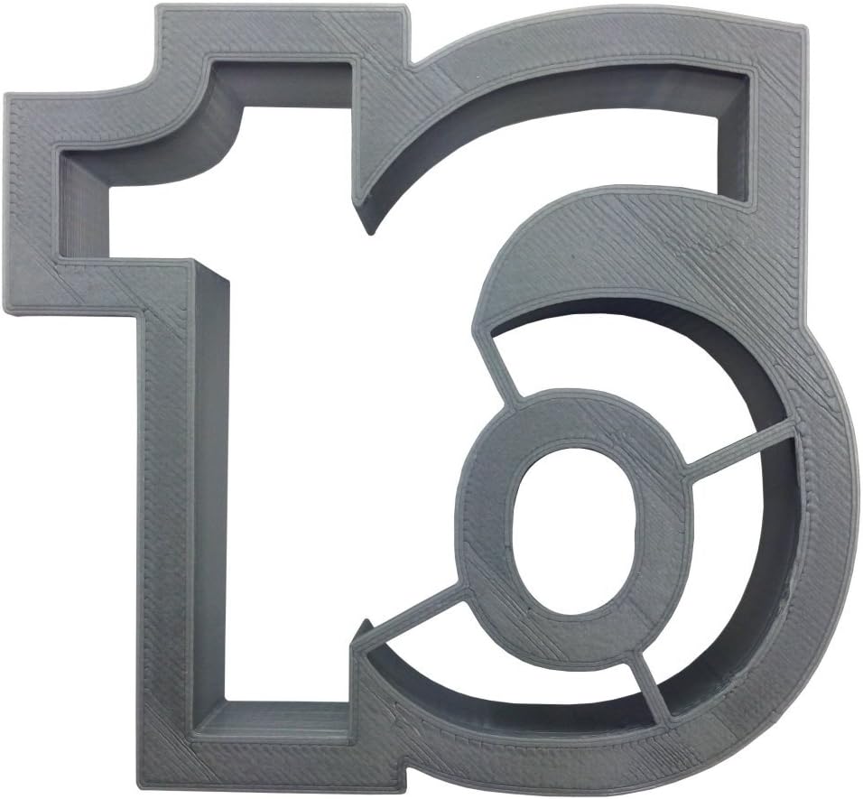 Number 16 Cookie Cutter 3 Inch - Foose Brand 3D Printed Plastic
