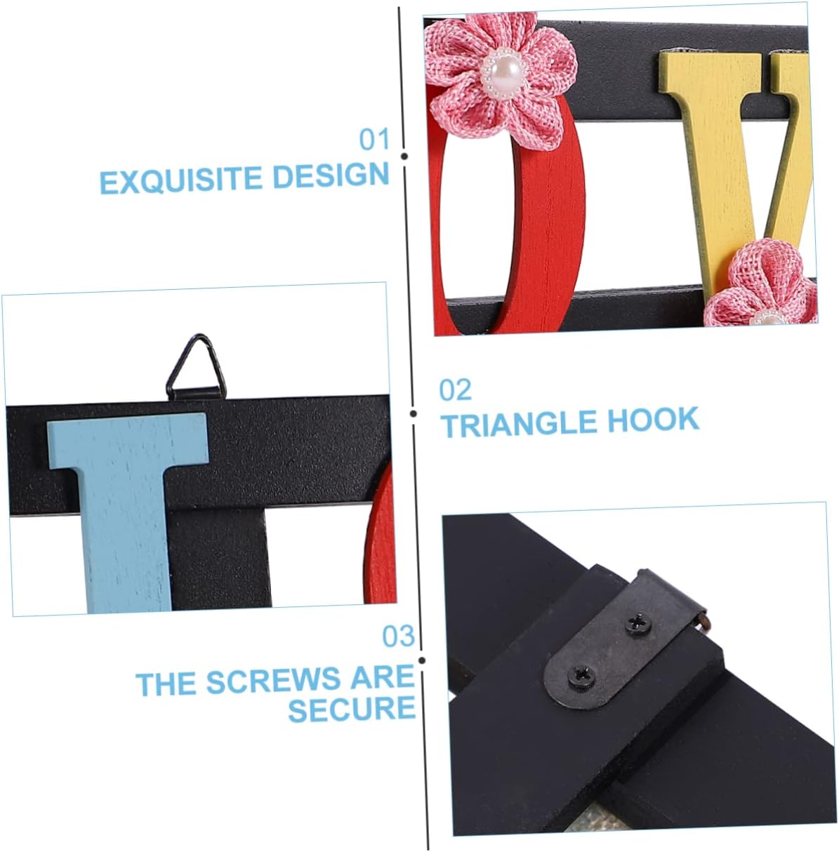 4 Hook Wall Towel Rack with Decorative Design