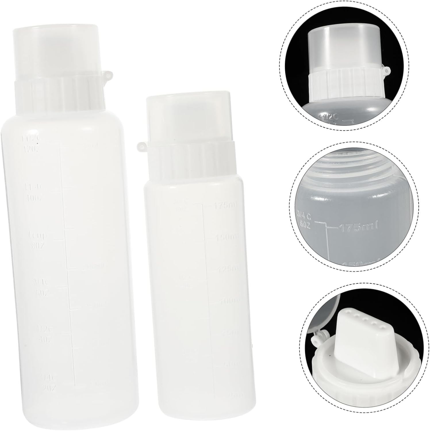 5-Hole Condiment Squeeze Bottles Leakproof Easy to Clean Kitchen