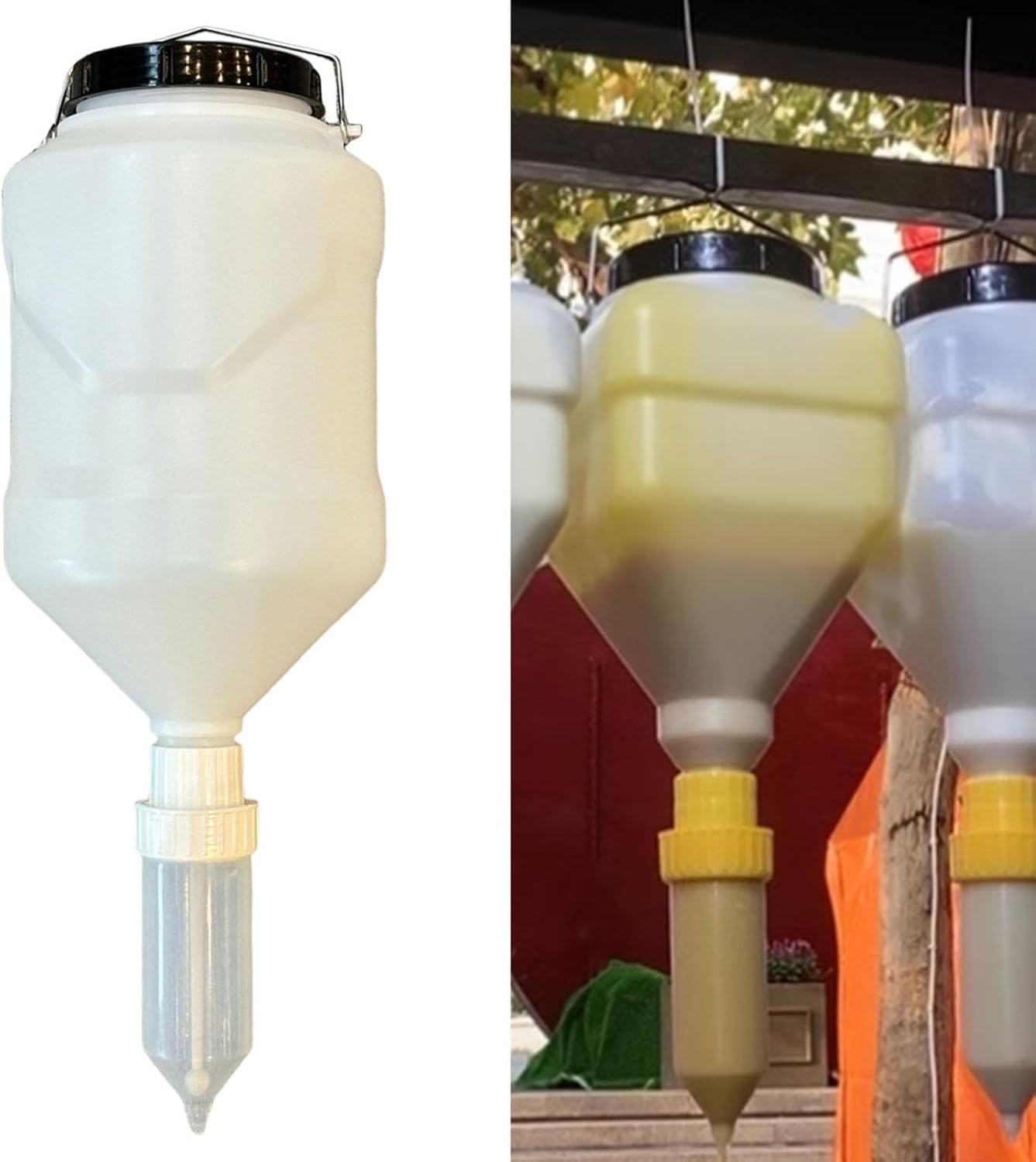 Hanging Sauce Dispenser 3L Refillable Condiment Bottle for Kitchen Use