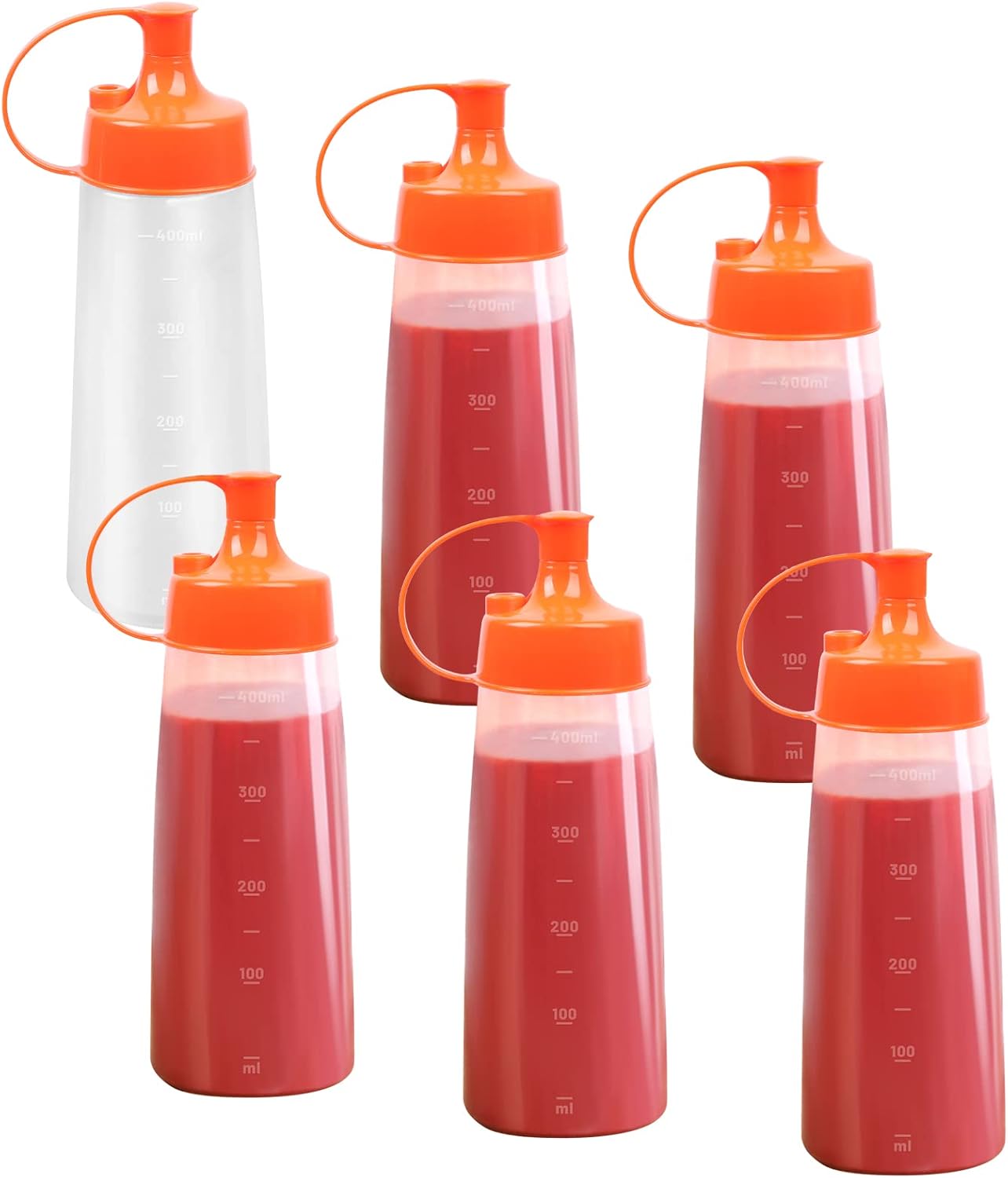 ZOOQUE 400ML 6-Piece Squeeze Bottle Set