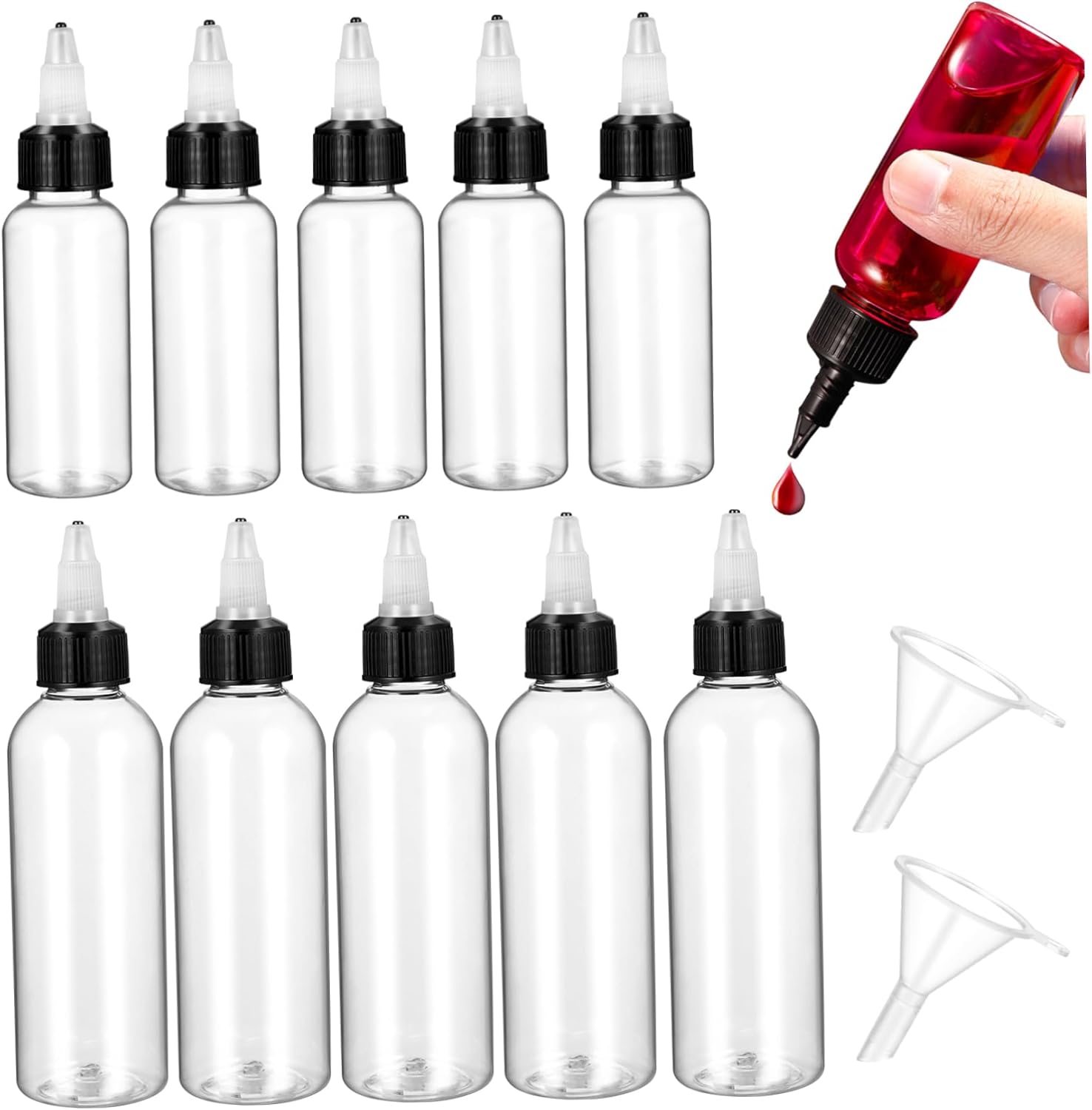 VINTORKY 12 Pack Refillable Salad Squeeze Bottles