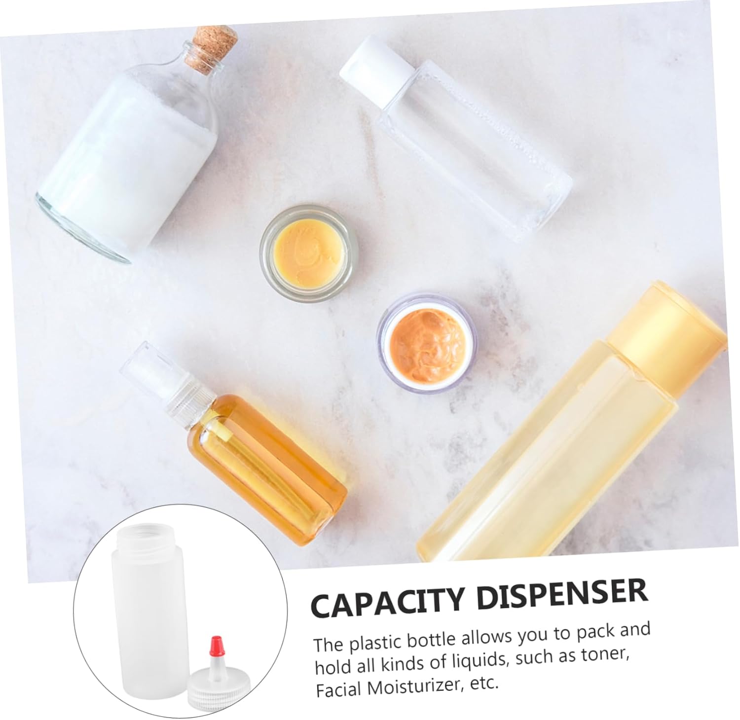 ABOOFAN 6pcs Reusable Plastic Squeeze Bottles 120ml