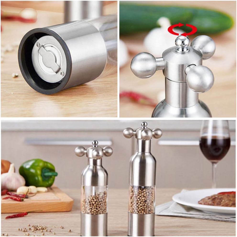 FUEAST Salt Pepper Grinder Set 2PC with Handle