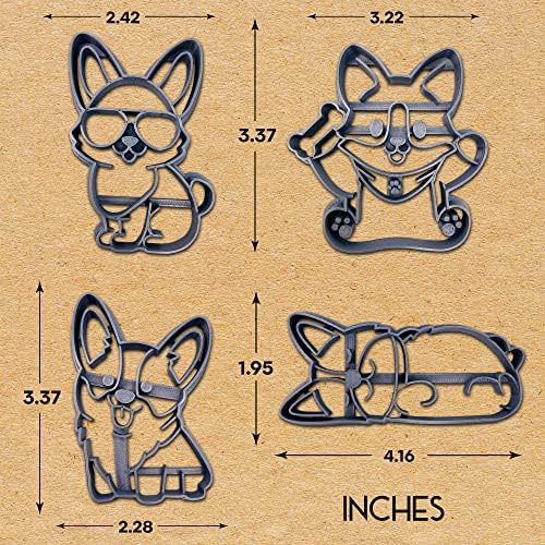 MOOSE GOODS Corgi Cookie Cutters Set of 4 1