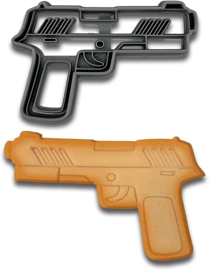 Hand Gun Cookie Cutter Mold 475x3 - Themed Baking Tool
